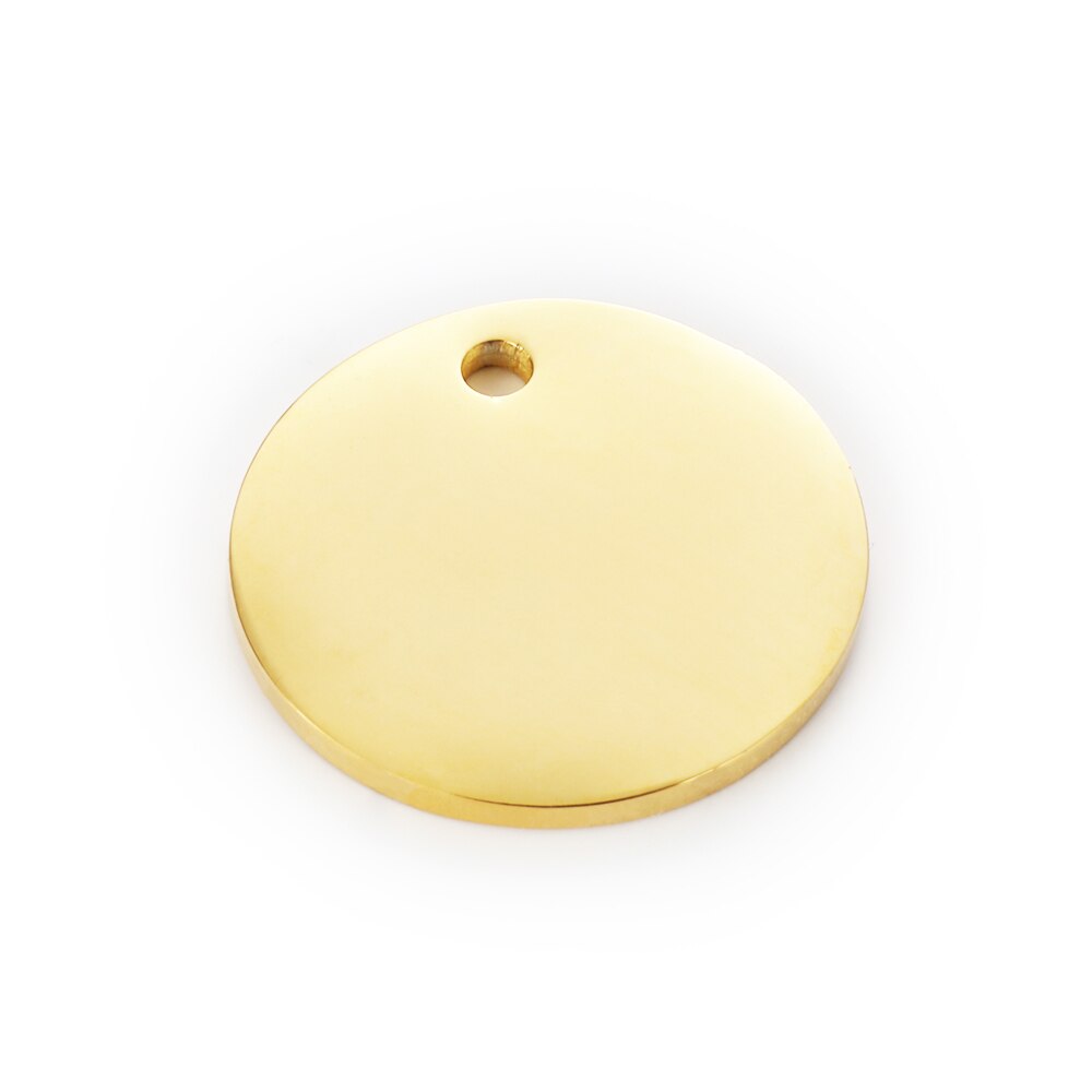 Diy Round Circle Customized Logo Tag 12mm 15mm 18mm Jewelry Necklace Bracelet Pendant With Ring 30pcs/Lot Stainless Steel