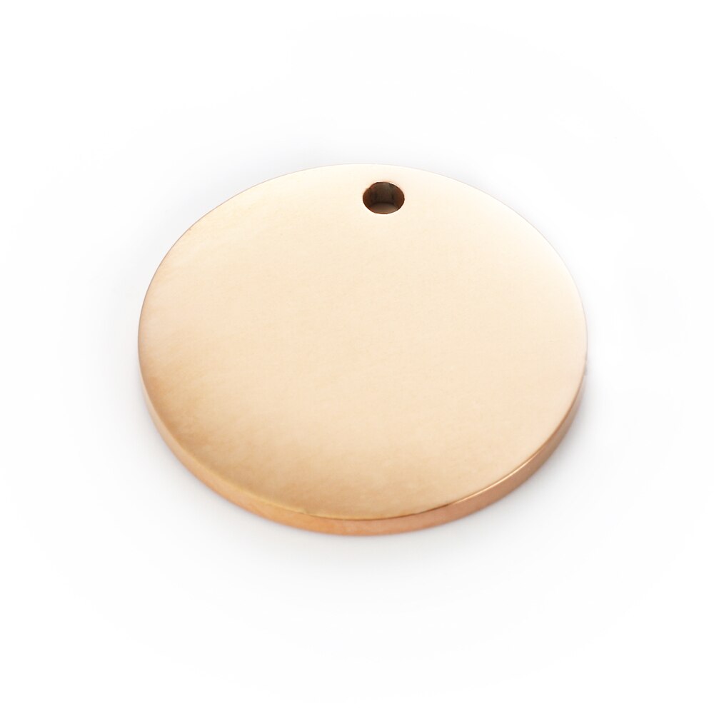 Diy Round Circle Customized Logo Tag 12mm 15mm 18mm Jewelry Necklace Bracelet Pendant With Ring 30pcs/Lot Stainless Steel