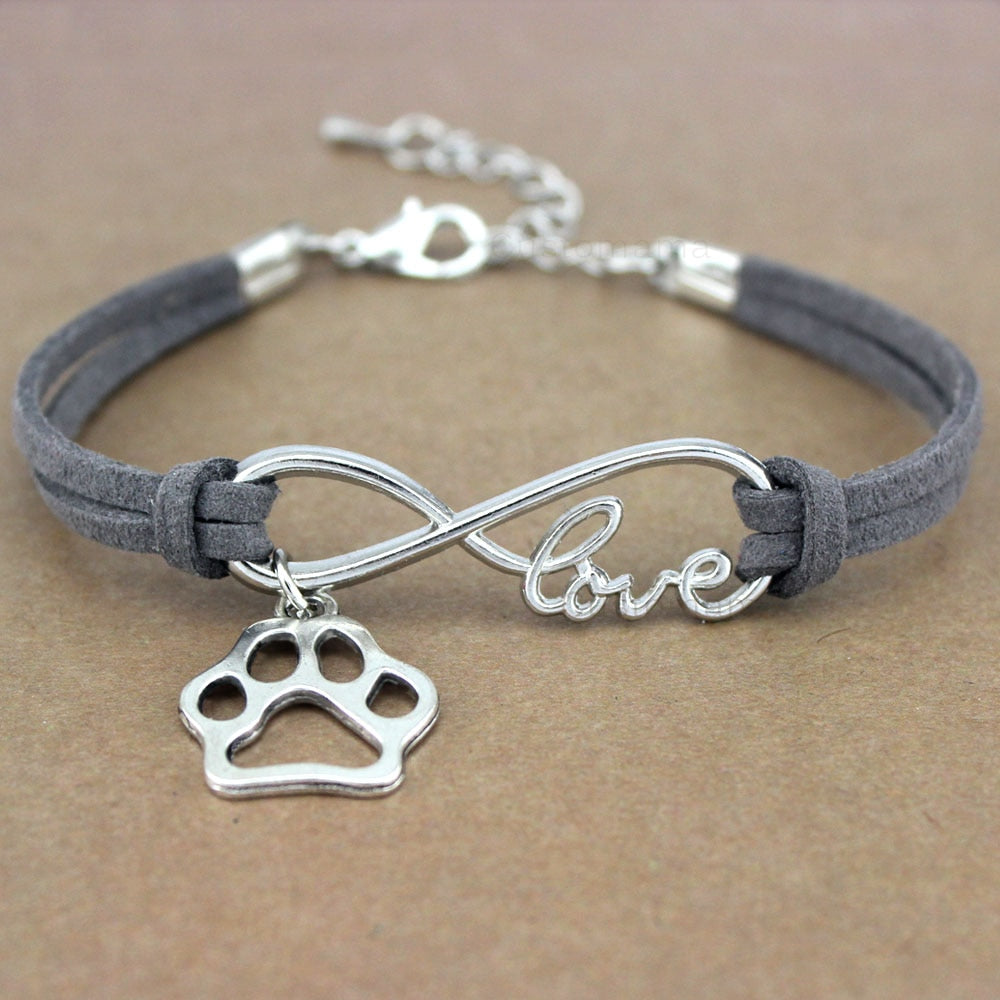 Dog Paws  Friends Heart Unicorn Animal Infinity Love Charm Bracelets  Jewelry Women Men Girl Boy Unisex Gift 20 Colors