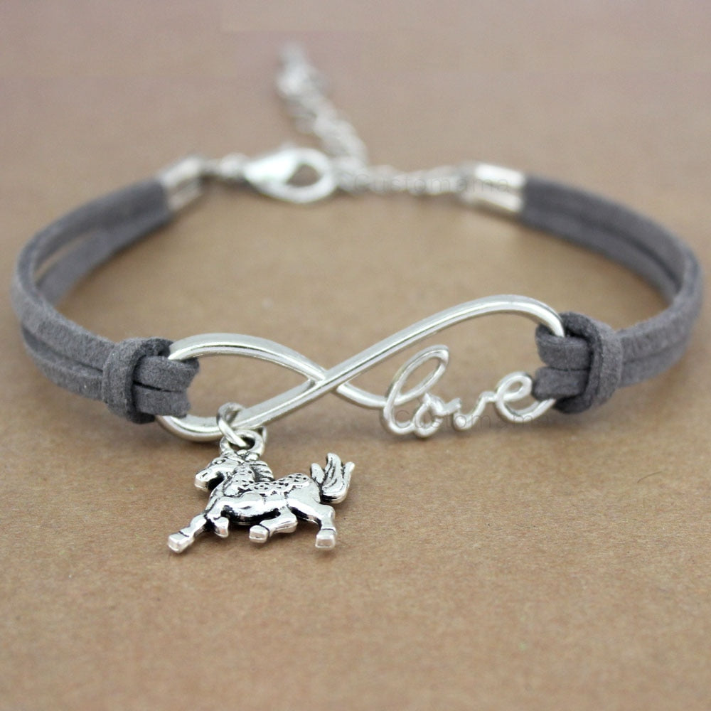 Dog Paws  Friends Heart Unicorn Animal Infinity Love Charm Bracelets  Jewelry Women Men Girl Boy Unisex Gift 20 Colors