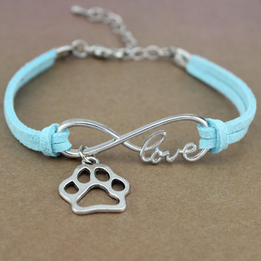 Dog Paws  Friends Heart Unicorn Animal Infinity Love Charm Bracelets  Jewelry Women Men Girl Boy Unisex Gift 20 Colors