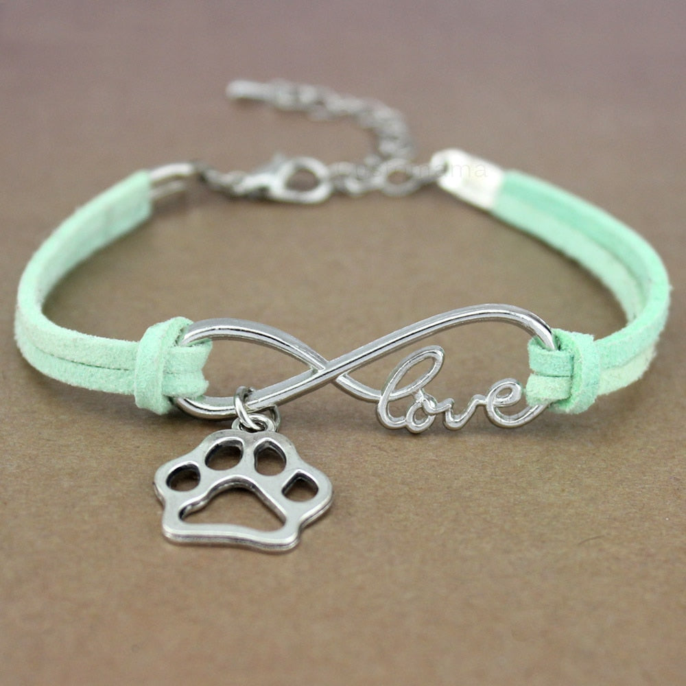 Dog Paws  Friends Heart Unicorn Animal Infinity Love Charm Bracelets  Jewelry Women Men Girl Boy Unisex Gift 20 Colors