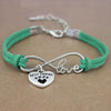 Dog Paws  Friends Heart Unicorn Animal Infinity Love Charm Bracelets  Jewelry Women Men Girl Boy Unisex Gift 20 Colors