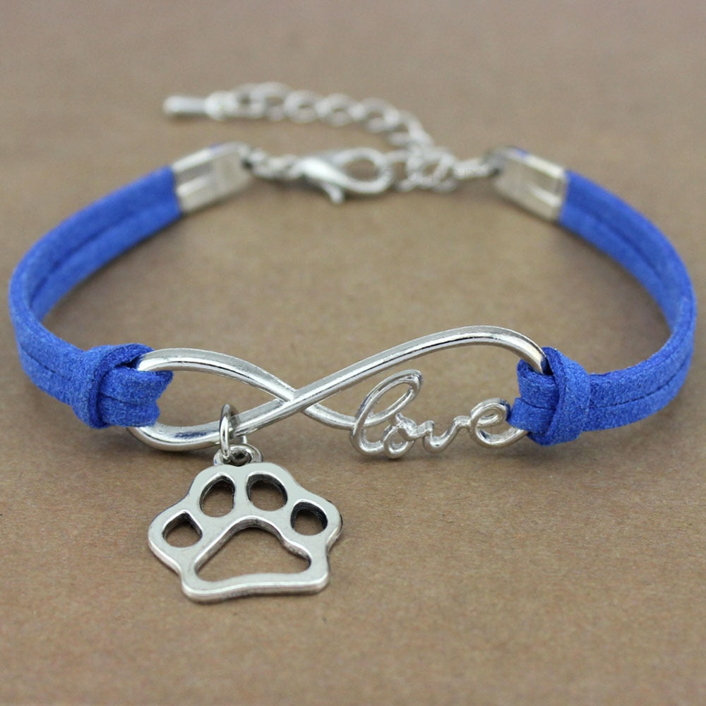 Dog Paws  Friends Heart Unicorn Animal Infinity Love Charm Bracelets  Jewelry Women Men Girl Boy Unisex Gift 20 Colors
