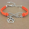 Dog Paws  Friends Heart Unicorn Animal Infinity Love Charm Bracelets  Jewelry Women Men Girl Boy Unisex Gift 20 Colors