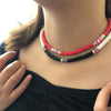 Donarsei 2021 6mm Soft Pottery Choker Necklace For Women Bohemian Adjustable Colorful Clay Collar Necklace Gift