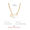 Donarsei Creative Safety Pin Chokers Necklace For Women Personality Paperclip Clavicle Chain Jewelry Gift