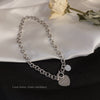 Dongdaemun love necklace for women  female ins cold wind niche design sense trendy net red simple hip-hop clavicle chain