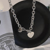 Dongdaemun love necklace for women  female ins cold wind niche design sense trendy net red simple hip-hop clavicle chain