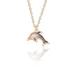 Doreen Box Korean Cute Little Dolphin Necklace Jewelry Golden Alloy Small Pendant Beautiful Cartoon Accessories For Women Girl