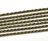 Doreen Box Lovely Antique Bronze Link Chains 3x0.6mm, sold per lot of 10M (B16068)