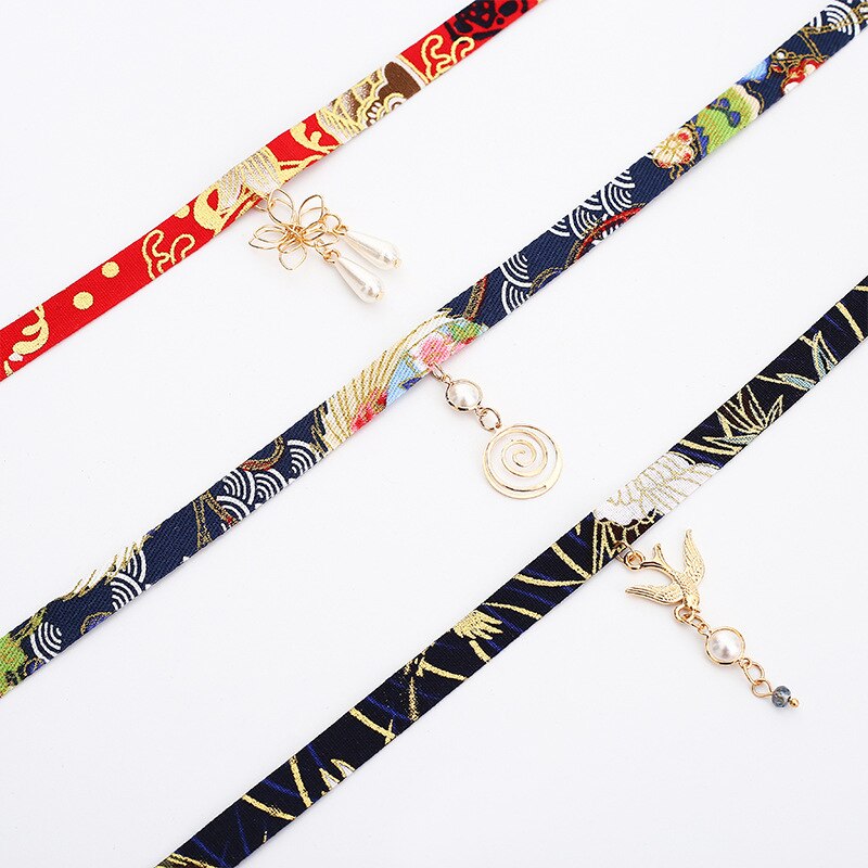 Doreen Box Vintage Chinese Style Women Choker Flower Bird Gold Pendant Hollow Out Imitation Pearl Clavicular Chain Neckalce, 1PC