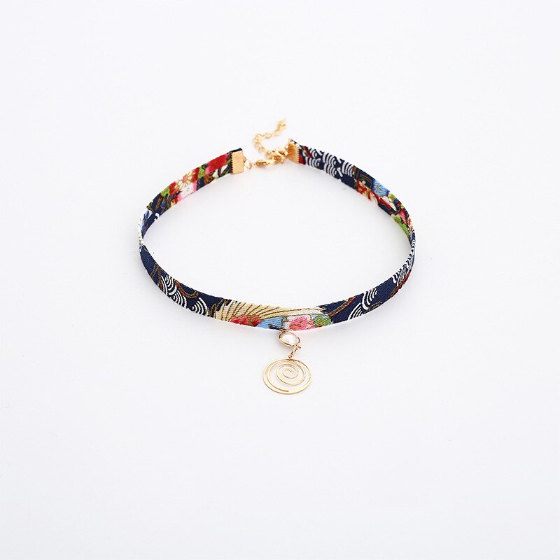 Doreen Box Vintage Chinese Style Women Choker Flower Bird Gold Pendant Hollow Out Imitation Pearl Clavicular Chain Neckalce, 1PC