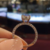 2020 Fashion Rings Women Jewelry Round Rhinestone Zirconia Alloy Rose Gold Silver Color Wedding Party Ring 1 Piece