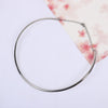 DoreenBeads 304 Stainless Steel Collar Neck Round Circle Necklace Dull Silver Color U-shaped 48cm(18 7/8") long Trendy, 1 Piece