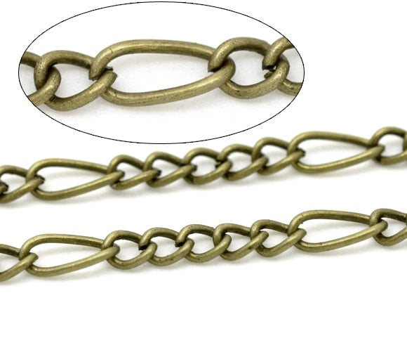 DoreenBeads Antique Bronze Chains Findings 7.5x3.5mm 4x3mm, sold per packet of 2M new