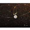 DoreenBeads Fashion Invisible Transparent Fishing Line Necklace Rhinestone Pendant Zircon Neck Lace Women Jewelry 8Choices 1PC