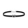 DoreenBeads Trendy Choker Necklace For Men Gold Half Moon Pendant Black Rope Necklace Jewelry Gift 35cm(13 6/8") long, 1 Piece