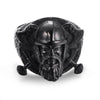 Double Axe Warrior Pattern Ring Men's Ring Retro Metal Black Ring Viking Jewelry Accessories Party Gift