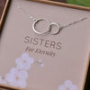 Double Circle Necklaces Women Sisters for Eternity Chain Necklace Gifts for Sister Birthday Jewelry Family Christmas Gift