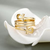 Double Coiled Egyptian Rings For Women Men Gothic Vintage Stainless Steel Ring 2023 Trend Classic Aesthetic Jewerly Bague Femme