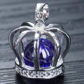 Double Color Silver Chain Chokers Necklaces For Women 15X16mm Garnet Crown Shape Natural Stone Bead Necklace Men Pendant