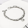 Double-Deck Cuba Chains Women's Bracelets on Smiling Face Bangles 925 Stamp Charms  Jewelry Gift Female Christmas GaaBou