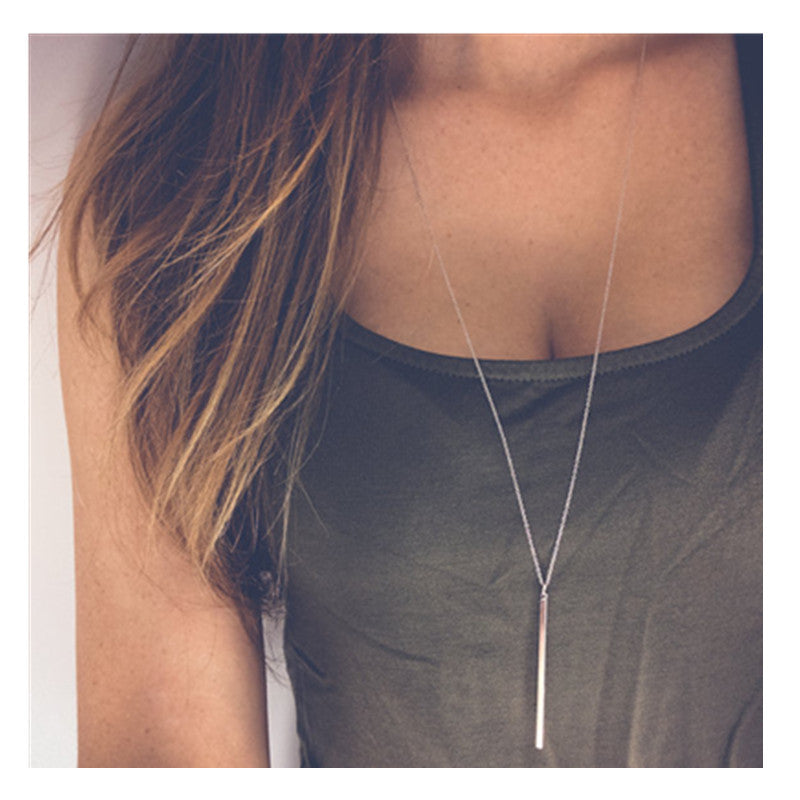 Double-Fair-Anti-Allergy-Hot-Sale-Y-Style-Chain-Long-Necklaces-Pendants-Rose-Gold-Plated-Strip