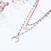Double Layer Black Crystal Beads Stainless Steel Necklace For Women Gift Star Heart Moon Choker Necklace Femme 2022