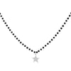 Double Layer Black Crystal Beads Stainless Steel Necklace For Women Gift Star Heart Moon Choker Necklace Femme 2022