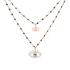 Double Layer Black Crystal Beads Stainless Steel Necklace For Women Gift Star Heart Moon Choker Necklace Femme 2022