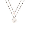 Double Layer Black Crystal Beads Stainless Steel Necklace For Women Gift Star Heart Moon Choker Necklace Femme 2022