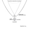 Double Layer CZ Heart Stainless Steel Necklace For Women 2 Crystal Heart-shaped Choker Necklaces For Lover 2022 Jewelry Gift