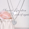 Double Layer CZ Heart Stainless Steel Necklace For Women 2 Crystal Heart-shaped Choker Necklaces For Lover 2022 Jewelry Gift