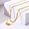 Double Layer Clavicle Snake Chain Stainles Steel Gold Plated Butterfly Pendant Necklace For Women bijoux acieri noxidable femme