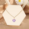 Double Layer Heart Enamel Choker Necklace For Women 2021 Colorful Necklaces Chain Koean  Jewelry Couple Jewelry