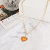 Double Layer Heart Enamel Choker Necklace For Women 2021 Colorful Necklaces Chain Koean  Jewelry Couple Jewelry
