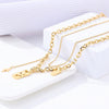 Double Layer Hollow Thick Clavicle Chain Stainless Steel Gold Plated Snake Necklace For Women Punk Hip-Hop Streetwear Jewelry