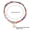 Double Layer Shell Pendant Necklace For Women Girls Bohemian Colorful Bead Choker Boho Beach Jewelry Collares Feminino