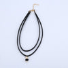 Double Layers Chain Choker Necklace Women & Girls Velvets Suede Copper  Cartoon black fox Pendant Jewelry