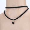 Double Layers Chain Choker Necklace Women & Girls Velvets Suede Copper  Cartoon black fox Pendant Jewelry