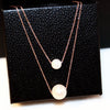 Double Layers Simulated Pearl Necklace Women Bijoux Simple Short Design Rose Gold-color Necklaces & Pendants Cute Gift