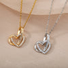 Double Love Heart Pendant Necklace For Women Stainless Steel Gold  Color Necklaces Couple Jewelry Valentines Day Gift
