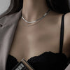 Double Short Sophie Snake Clavicle Titanium Steel Hip Hop Necklace Female 2021 Niche Cold Wind Simple