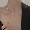 Double Short Sophie Snake Clavicle Titanium Steel Hip Hop Necklace Female 2021 Niche Cold Wind Simple