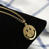 Double Sided smiley face pendant Necklaces For Women Korean Jewelry Rotatable Street stainless steel Couple Face Expression Gift
