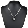 Double layer Heart Round Lock Chain necklace punk Sweater Long chain neck pendant necklace women gothic jewelry