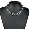 Double layer Heart Round Lock Chain necklace punk Sweater Long chain neck pendant necklace women gothic jewelry