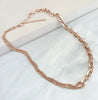 Double layering necklace gold plated sparkle necklace chain choker for women