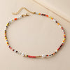Dragon Color Rice Bead Necklace Necklace Source Creative Color Beaded Pearl Lock Hoop Chain